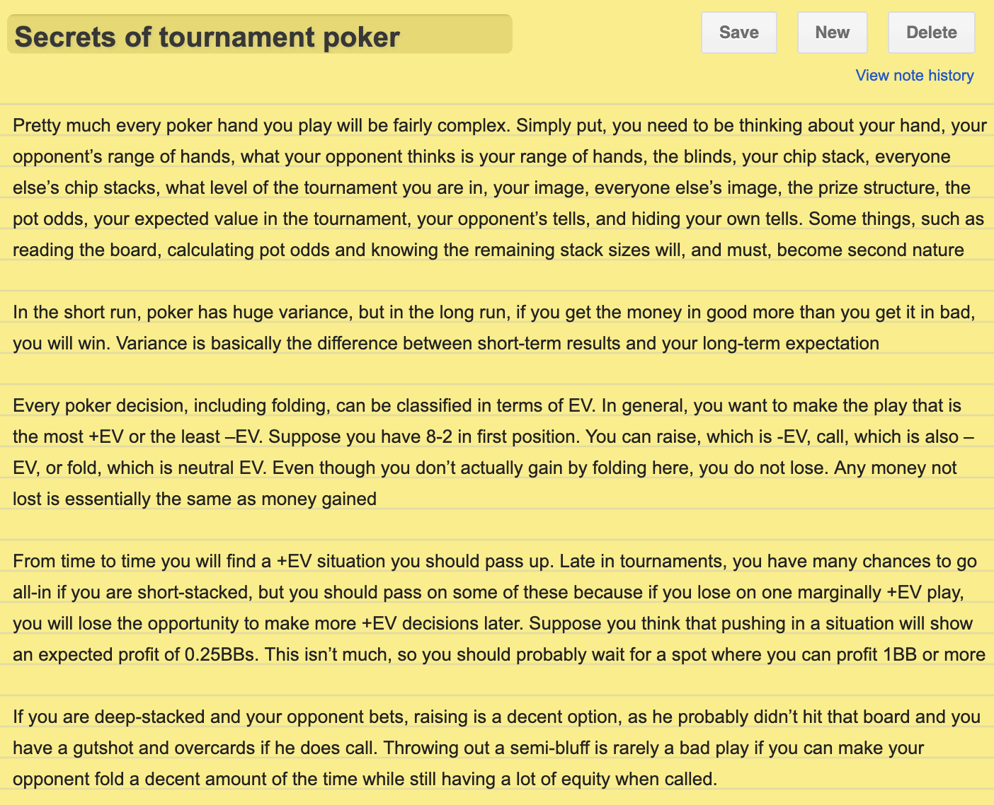 So you want to learn Poker?